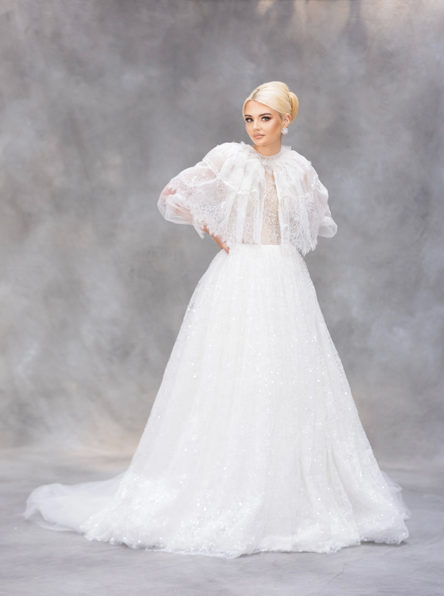 The Aurora Celestial Cloak Gown