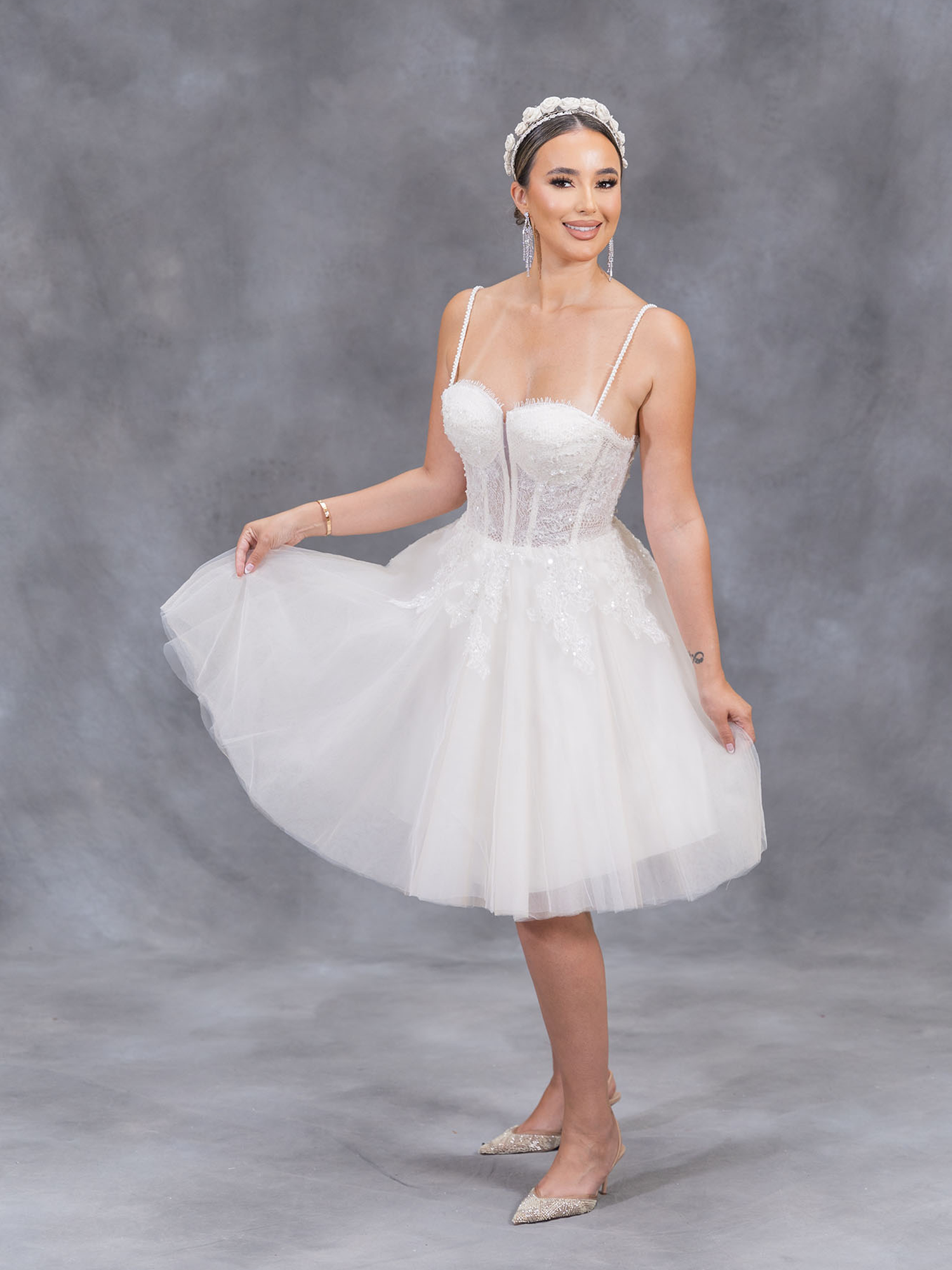 The Liana Rose Mini Bridal Dress